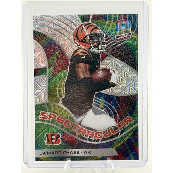 2022 Panini Spectra Ja'Marr Chase‎ Spectracular Mojo Prizm /25 #SPEC-JCH Bengals - Picture 4 of 4